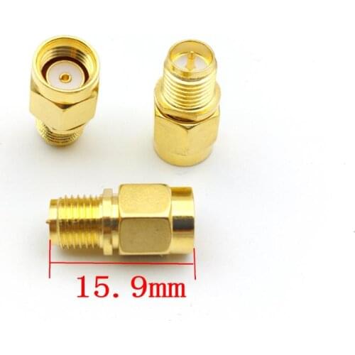 100PCS RP-SMA female TO RP-SMA male jack center in series RF adapter plug