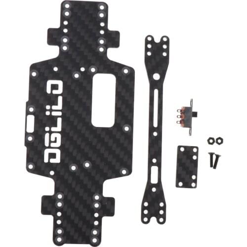 1x Carbon Fiber RC Car Chassis Kit for Wltoys K969 K979 K999 Upgrade Parts