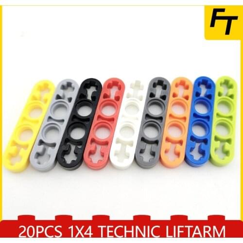 20pcs 32449 Technic Liftarm 1x4 Bricks DIY Building Blocks Compatible Moc Creative Gift Castle Toys Small Particle Brick