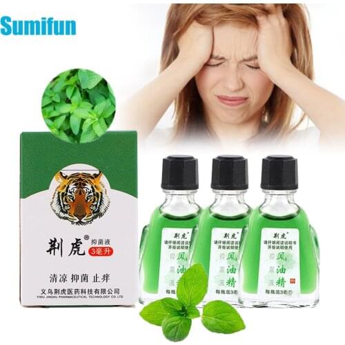 3ml Tiger Balm Mint Extract Refreshing Oil For Headache Dizziness Medicinal Oil Pain Rheumatism Abdominal Pain Fengyoujing