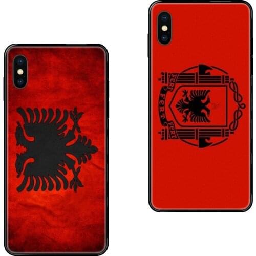 Al Albania Grunge Flag Magasin For Xiaomi Mi Note A1 A2 A3 5 5s 6 8 9 10 SE Lite Pro Ultra Black Soft TPU Ultra Thin Cartoon