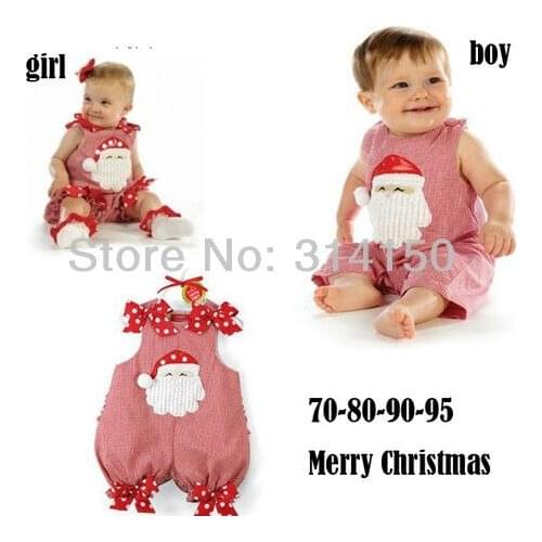 FREE SHIPPING- New Clothing Baby Santa Model Rompers Boy/Girl One-Pieces Cotton Sleeveless Toddler Jumpsuits 1pcs