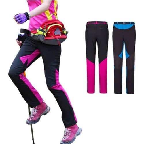 Summer Quick Dry Outdoor Climbing Camping Trekking Hiking Running Pants Elastic Polyester Mountaineering Hiking Pants Women 2021