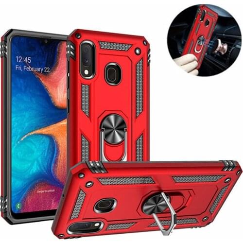 Luxury Armor Magnetic Case For Samsung Galaxy A20E 2019 Car Ring Holder Cover For A10E A 20E A10 A20 A30 S A40 A50 A70 A80 A90