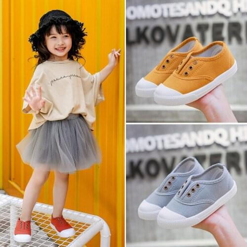Childrens Casual Shoes Kids Canvas Sneakers Candy Colors Flats For Toddlers Boys Girls Soft Breathable Fashion Hot Sale Shoes