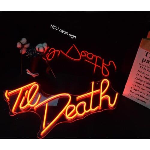 Custom Outdoor Led Flex Neon Sign TIE DEATH Visual Art Bar Pub Club Wall Hanging Flexible Decoration For Room Wedding