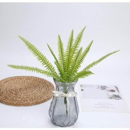 Decorative 12 heads Artificial Persia Fern Plant Leaves for Home and Wedding Decorations 39cm tall