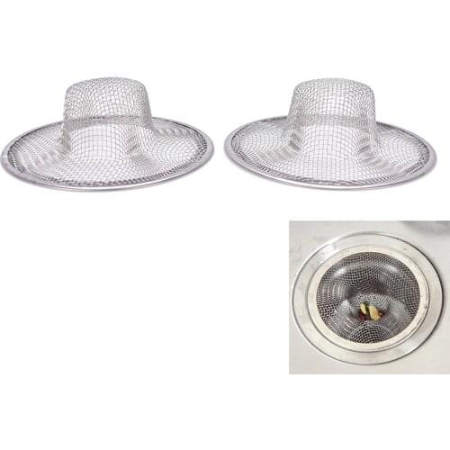 2 pcs stainless steel kitchen appliances sewer filter barbed wire waste