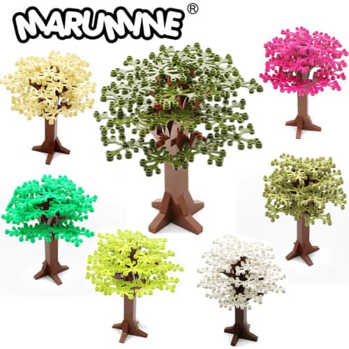Marumine 165mm Building Bricks Tree Enlighten Blocks Natural & Technology Street View Model Set Educational DIY Toys For Kids