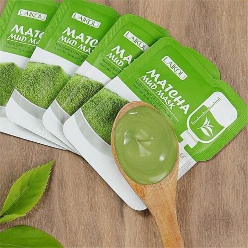 7pcs Matcha Green Clay Mud Face Mask Anti wrinkle Night Facial Packs dark circle Moisturize Anti-Aging Mask for facecare
