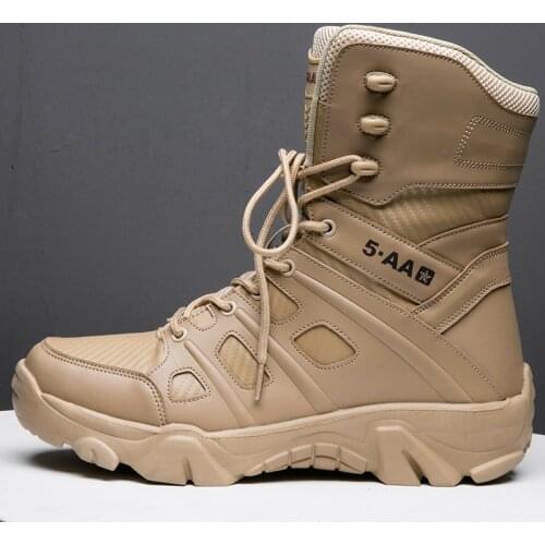 Leather Winter Male Boots Waterproof Non-slip Warm Fur Snow Boots Mens Outdoor Work Casual Shoes Military Combat Ankle Boots