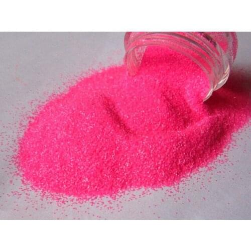 Neon Pink Solvent resistant 008 fine glitter dust for UV nail polish making