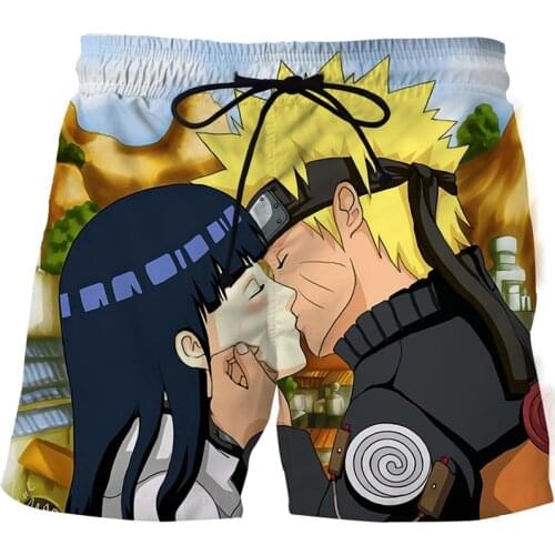 Lovers anime Graphic Beach Shorts For Men 3D Pattern Board shorts Men Casual Short Pants Mens swim trunks Thin breathable shorts