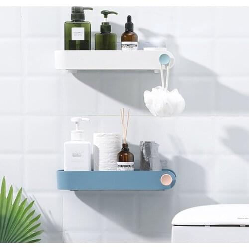 Bathroom shelf bathroom storage rectangle Toilet shelf Wall mounted non perforated storage rack in bathroom and toilet