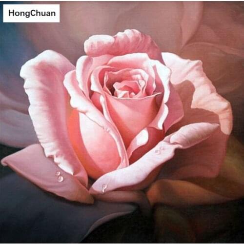 Pink Rose Mural Fast Delivery 5D DIY Square/Round Diamond Painting Embroidery Mosaic Home Decoration Cross Stitch Gift New Year