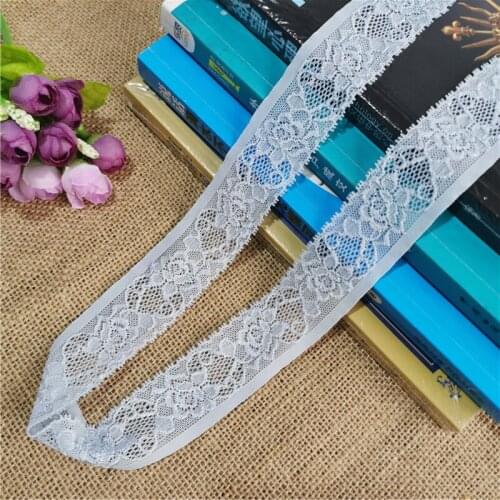 S1397 Width 3.5cm Organza Swiss voile Warp knit eyelet Nylon Spandex stretch Jacquard lace trimmings For Wedding dress fabric