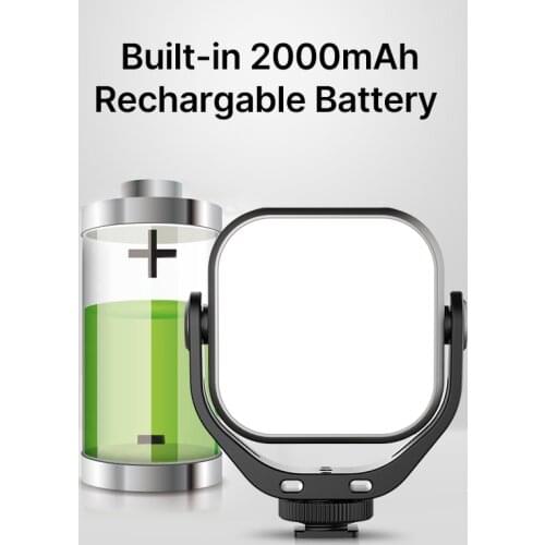 Ulanzi Vijim VL66 mini LED Video Light Adjustabl with 360 Rotation Mount Bracket Rechargable for DSLR SLR Mobile Fill Light
