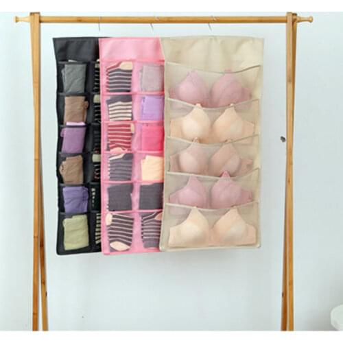 Cloth Underwear Storage Organizer Hanging Bag Storage Wall Hanging Bra Socks Storage Bag Wardrobe Dormitory Home Organizer