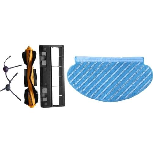 TOP!-Robot Vacuum Cleaner Side Brushes Main Brush Cover Kit with 5Pcs Robot Vacuum Cleaner Mop Cloth