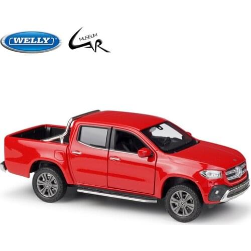 Welly 1:24 Diecast Car Pickup Truck Metal Benz Mercedes X-Class Model Car Display Alloy Toy Collection Gifts