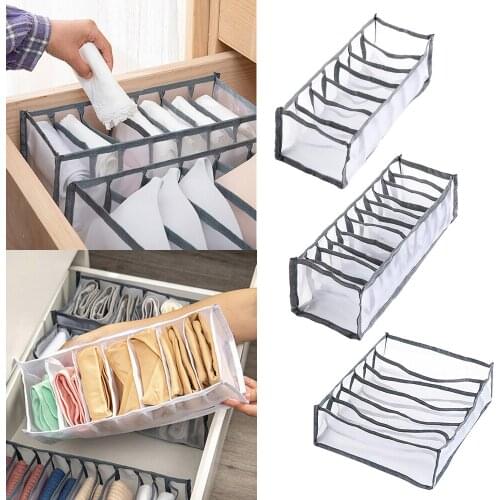 Hot Underwear Clothes Organizer Drawer Nylon Divider Closet Organizer For Folding Ties Socks Shorts Bra For Home Storage Boxes