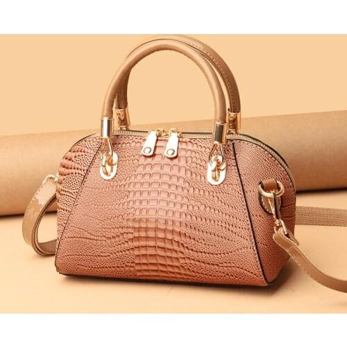 Branded Womens Handbag Designer Crocodile Pattern Crossbody Female Bag Luxury Pu Leather Tote Bags Lady Top Handle Shoulder Bag