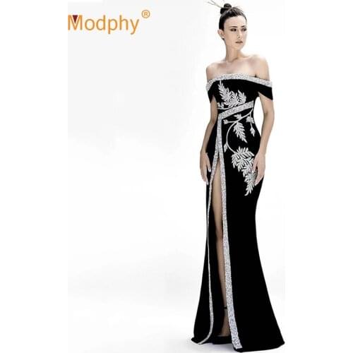 High Quality 2021 New Sequins Floor Long Dress Black Sexy Strapless Bodycon High Split Celebrity Evening Party Runway Vestidos