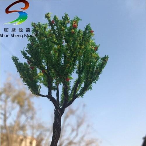 10pcs 7-14cm High Mini Model Wire Tree Construction Sand Table Model Scene Model Tree Red Green Yellow Color Wire Tree