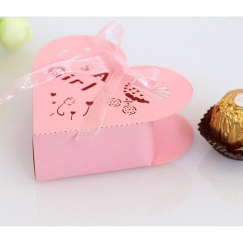 10pcs Its A Boy Girl Hollow Box Candy Gift Box Packaging Wedding Cardboard Dragee Cookie Bags Bonbonniere Gift Bags Wrapping