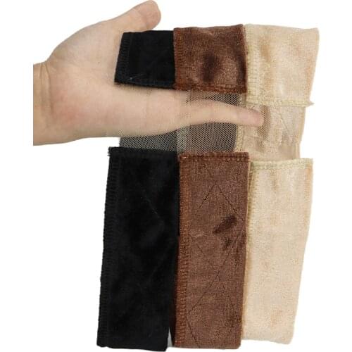 5Pcs/Lot Non Slip Breathable Thin Head Hair Band To Keep Wig Lace Wig Grip Salon Holder Velvet Headband With Adjustable Velcro