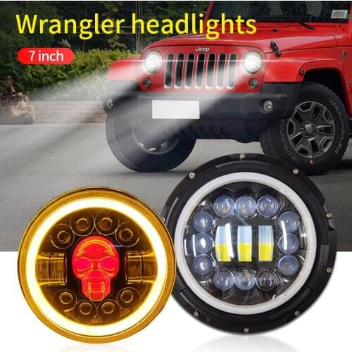 7 Inch LED Headlights 3.5 Inch 4 Inch Round Headlamp DRL 106W Hi/Lo Beam Angel Eyes for Yamaha Jeep Honda Wrangler Offroad 4x4