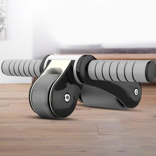 Ab Roller 2-wheel Mute ABS Abdominal Roller Muscle Exercise Wheel Arms Back Belly Core Trainer Body Building Home Gym Equipment