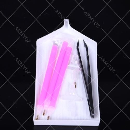 Diamond Painting Accessories Large Capacity DIY Tweezers Diamond Plate Handwork Square Round Rhinestone Tray Big Tools Pen Head