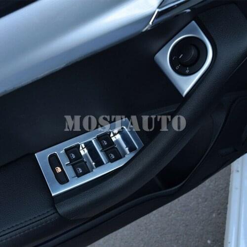 Accessories Interior Door Window Lift Regulator Trim For Skoda Octavia MK3 A7 2014-2019 8pcs Car Accessories Interior Car Decor