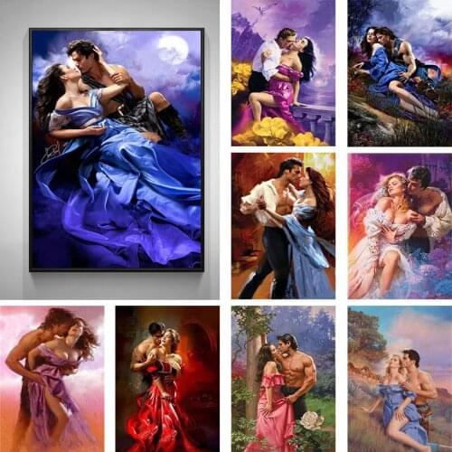 Lover Couple Diamond Embroidery DIY Diamond Painting 5D Full Square Drill Picture Mosaic Wedding Gift Bedroom Decor Art