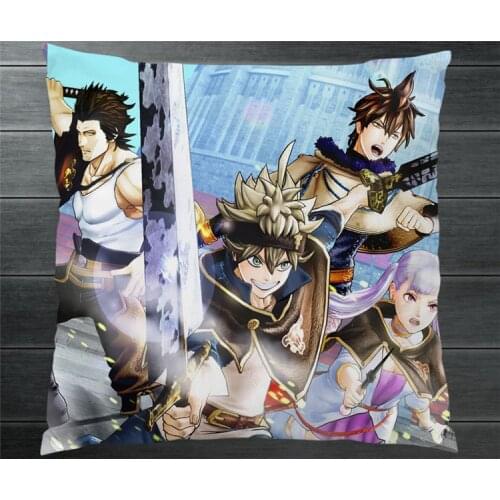Anime Black Clover Asta Yuno Noelle Silva Fan Art Two Side Pillowcase Pillow Case Cover Cosplay Gift BED/SOFA/CAR Decor New 2018