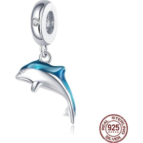 CODEDOG 925 Sterling Silver Unicorn Charm Beads Fit Original 3mmBracelet Enamel Pendant Charms For Jewelry Making CMC059a