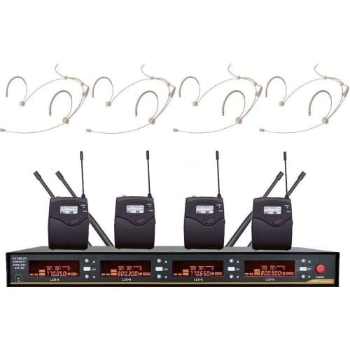 Bolymic Headset Microphone Wireless System For 4 Channel Professional Performance Mic Mikrofon