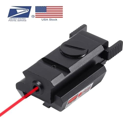 US Stock Red Dot Laser Sight Scope with Pressure Switch 20mm Picatinny Weaver Tactical Scopes for Hunting Tactical Gun