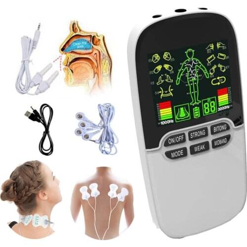 Health Care Muscle Stimulator Tens Acupuncture Neck Massager Back Machine Fat Burner Pad Laser Bionase Nose Rhinits 3 Output