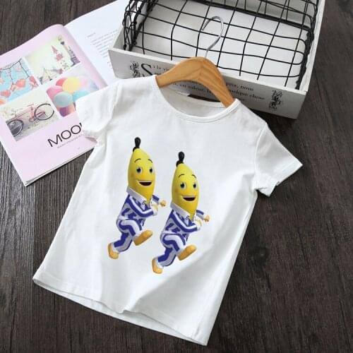 Banana Man In Pajamas Cute Graphic Kids T Shirt Fashion Girl Boys Clothes Streetwear Children T-shirt Baby Girls Shirt Novelty