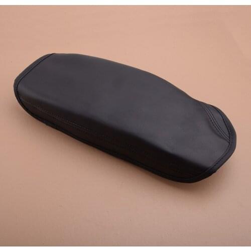 Black Leather Car Center Console Armrest Lid Cover Trim Mat Decoration Fit for BMW F30 2014 2015 2016 2017 2018