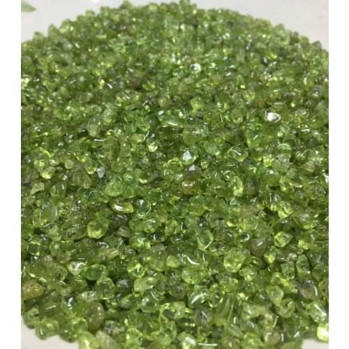 Natural peridot gravel Quartz Crystal Stone Rock Specimen Chip Healing Gem Olive broken stone fish tank crystal healing