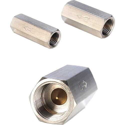 1Pcs 1/8" 1/4" 3/8" 1/2" BSP Female Thread Brass Pneumatic Check Valve Full Port One Way Non-return Valve For Air Water Oil Gas