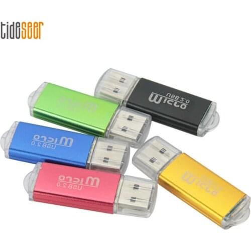 Portable Mini USB 2.0 High Speed Micro SD TF Card Reader Adapter for Tablet PC 100pcs