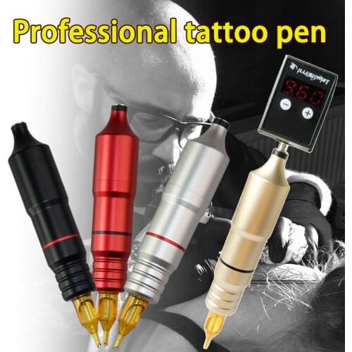 Professional Tattoo Rotary Machine Pen With Wireless Tattoo Mini Power Tattoo Machine 4 color for Eyebrow Lips