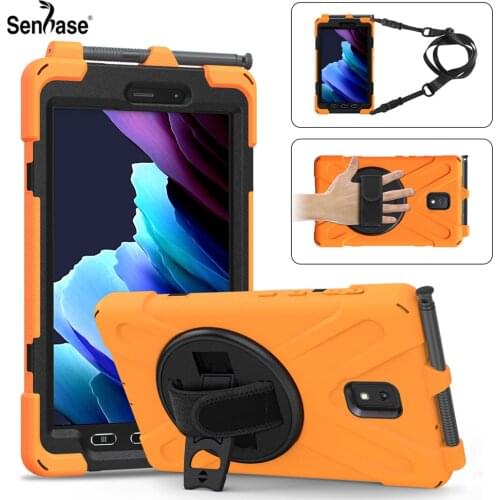 Shockproof Kids Safe PC Silicon Stand Tablet Cover For Samsung Galaxy Tab Active 3 2020 T570 T575 T577 Case With Shoulder Strap