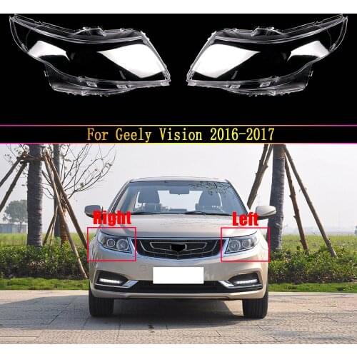 Car Front Headlamp Glass Lamp Transparent Lampshade Shell Headlight Cover For Geely Vision 2016 2017 Auto Light Housing Case