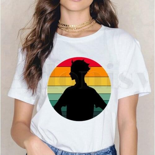 Oikawa Tooru Haikyuu Aoba Johsai High School Anime Short Sleeve Female Tops Tees Harajuku Vogue VintageT Shirts Womens T-shirt