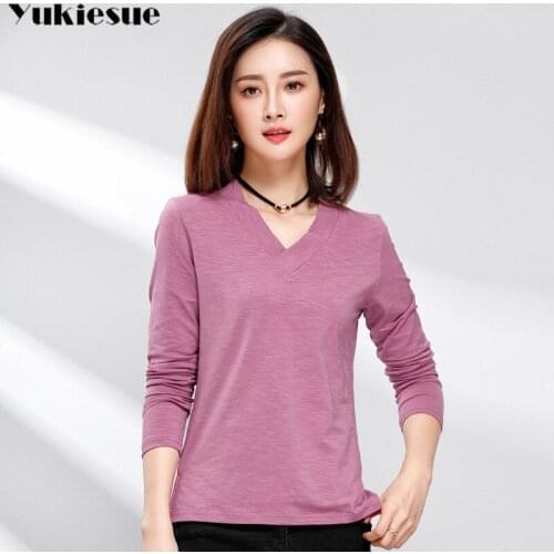 Tee Shirt Femme T Shirt Women Long Sleeve Cotton Tshirt Kawaii Korean Clothing Womens Tops 2018 Big Size T-Shirt Camisetas Mujer